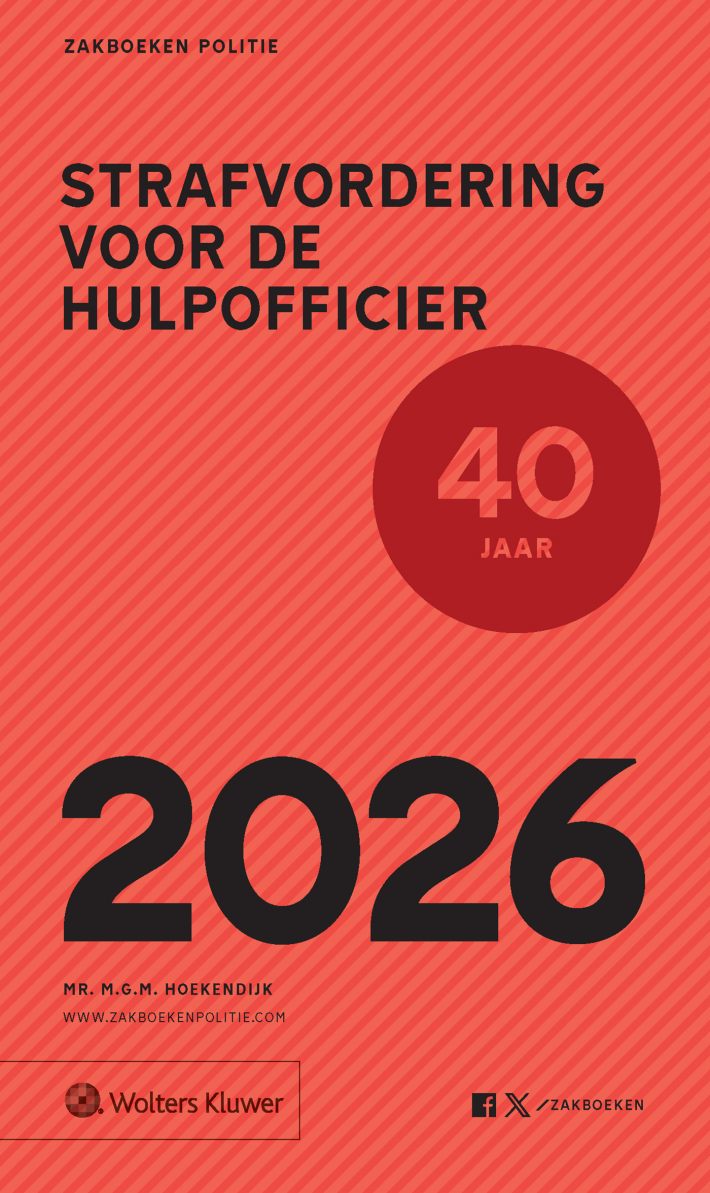 Zakboek Strafvordering voor de Hulpofficier 2026