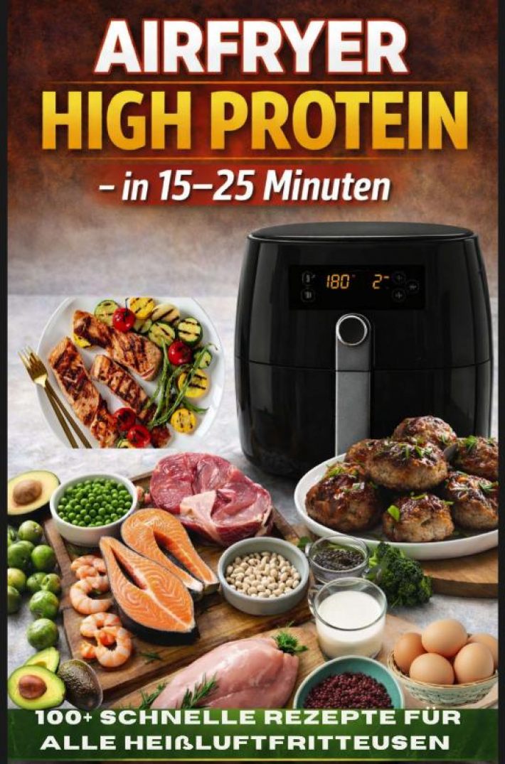 Airfryer High Protein – in 15–25 Minuten 100+ schnelle Rezepte für alle Heißluftfritteusen – inkl. Nährwertangaben