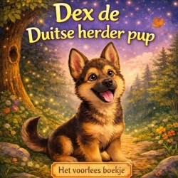 Het voorlees boekje, Dex de Duitse herder pup.
