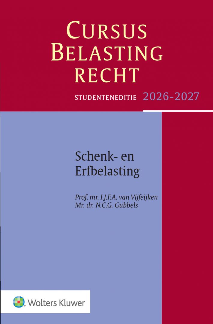 Studenteneditie Cursus Belastingrecht Schenk- en Erfbelasting 2026-2027