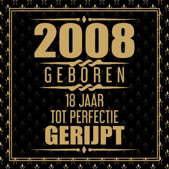 2008 Geboren 18 Jaar Tot Perfectie Gerijpt