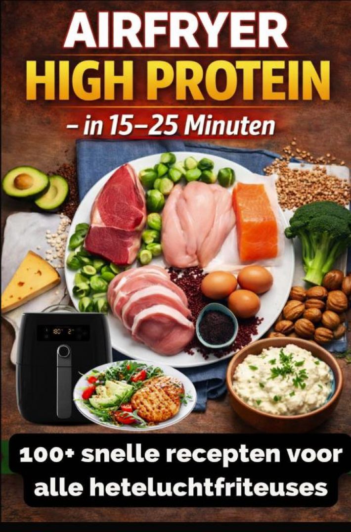 Airfryer High Protein – in 15–25 minuten 100+ snelle recepten voor alle heteluchtfriteuses – inclusief voedingswaarden