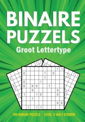 Binairo Groot Lettertype - 100 Binaire Puzzels - 3 van 3 Sterren
