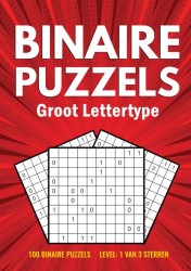 Binairo Groot Lettertype - 100 Binaire Puzzels - Level: 1 van 3 Sterren