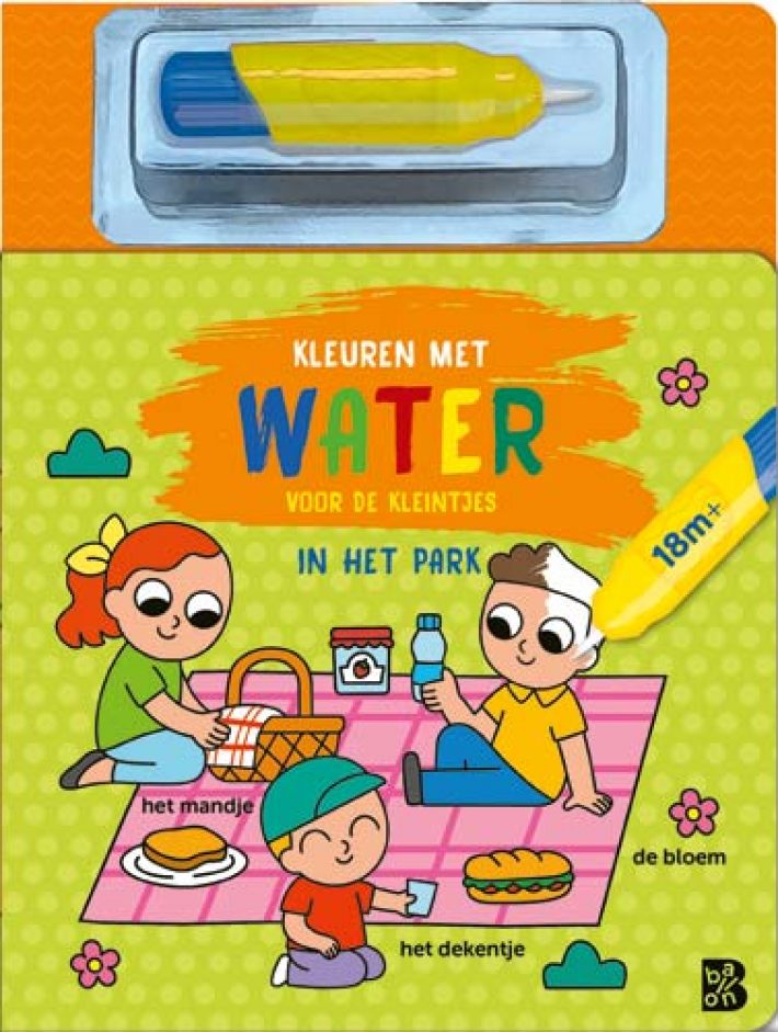 Kleuren met water voor de kleintjes: In het park