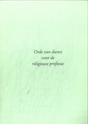 Orde van dienst voor de religieuze professie
