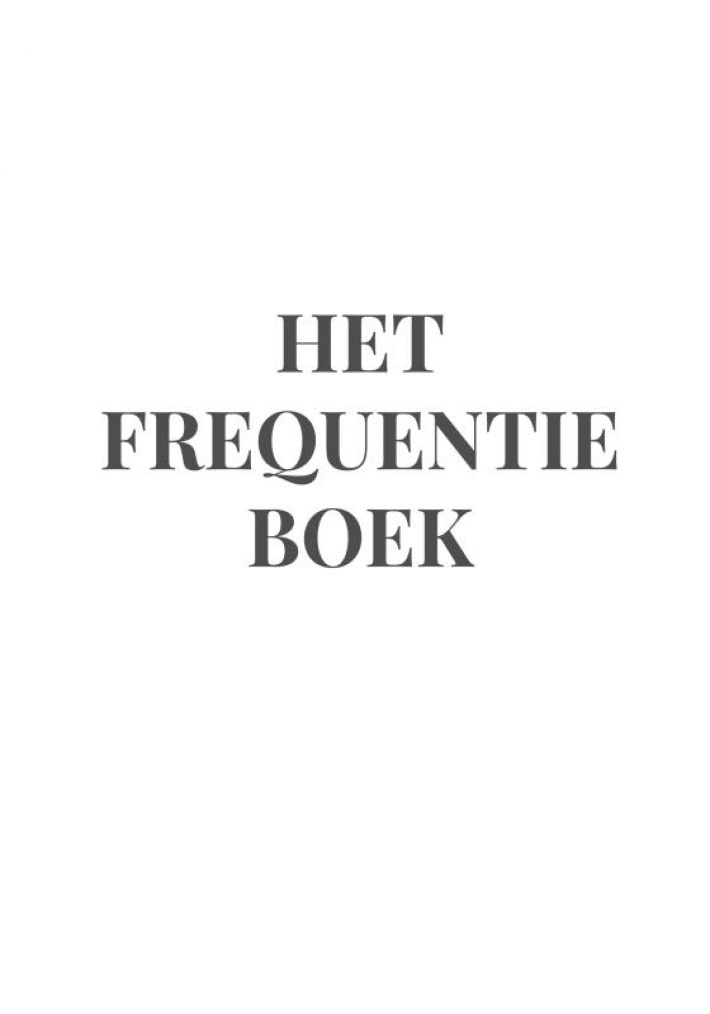 Het Frequentieboek