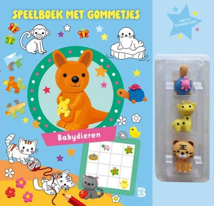 Speelboek met gommetjes: Babydieren