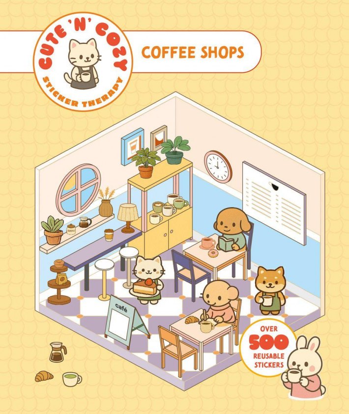 Cute 'n' Cozy Sticker Therapy: Coffee Shops