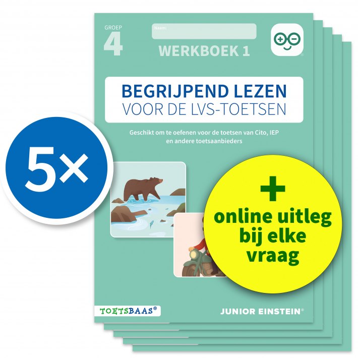 Begrijpend lezen voor de LVS-toetsen - Groep 4 - Werkboek 1 - Set van 5