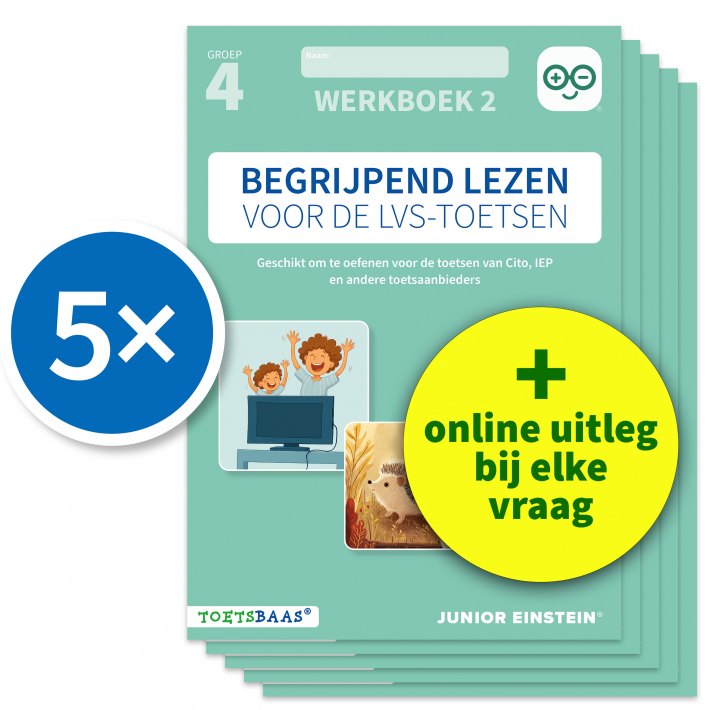 Begrijpend lezen voor de LVS-toetsen - Groep 4 - Werkboek 2 - Set van 5 Begrijpend lezen voor de LVS-toetsen - Groep 4 - Werkboek 2 - Set van 5