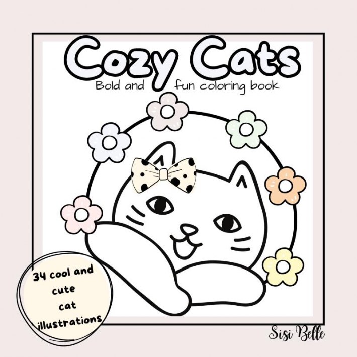 Cozy Cats Coloring Book