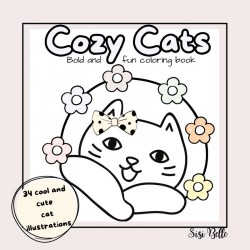 Cozy Cats Coloring Book