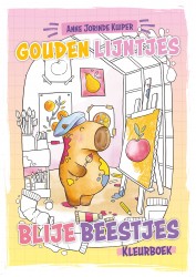 Gouden Lijntjes Blije Beestjes kleurboek