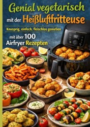 Genial vegetarisch mit der Heißluftfritteuse – Knusprig, einfach, fleischlos genießen mit über 100 Airfryer Rezepten