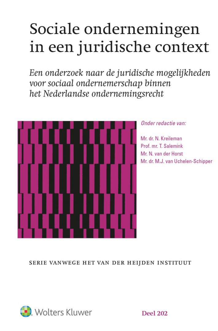 Sociale ondernemingen in een juridische context