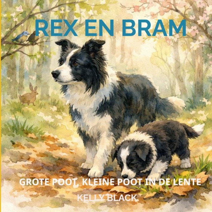 Rex en Bram in het lente bos