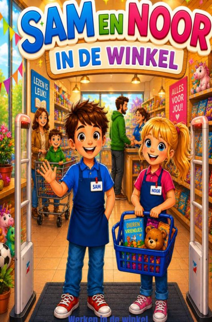Sam en Noor in de winkel