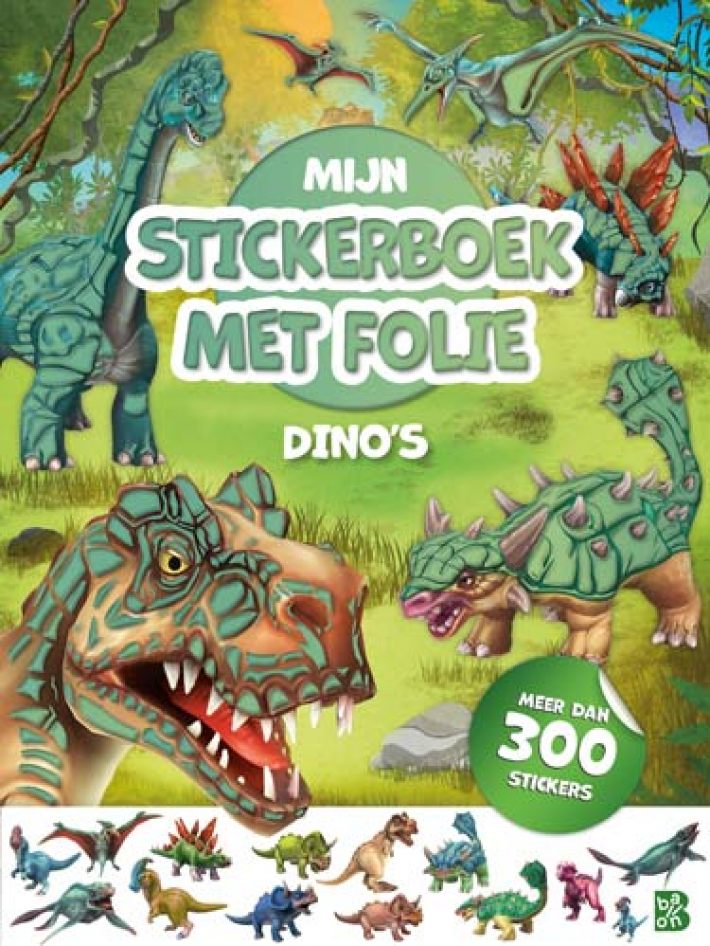 Mijn stickerboek met folie: Dino's