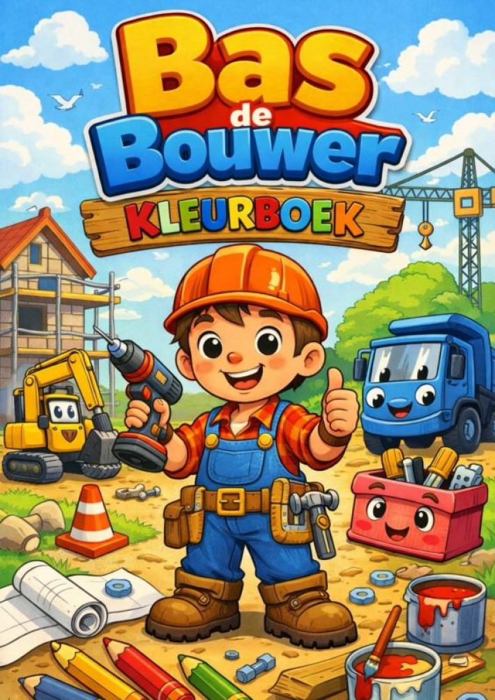 Kleurboek, Bas de bouwer.
