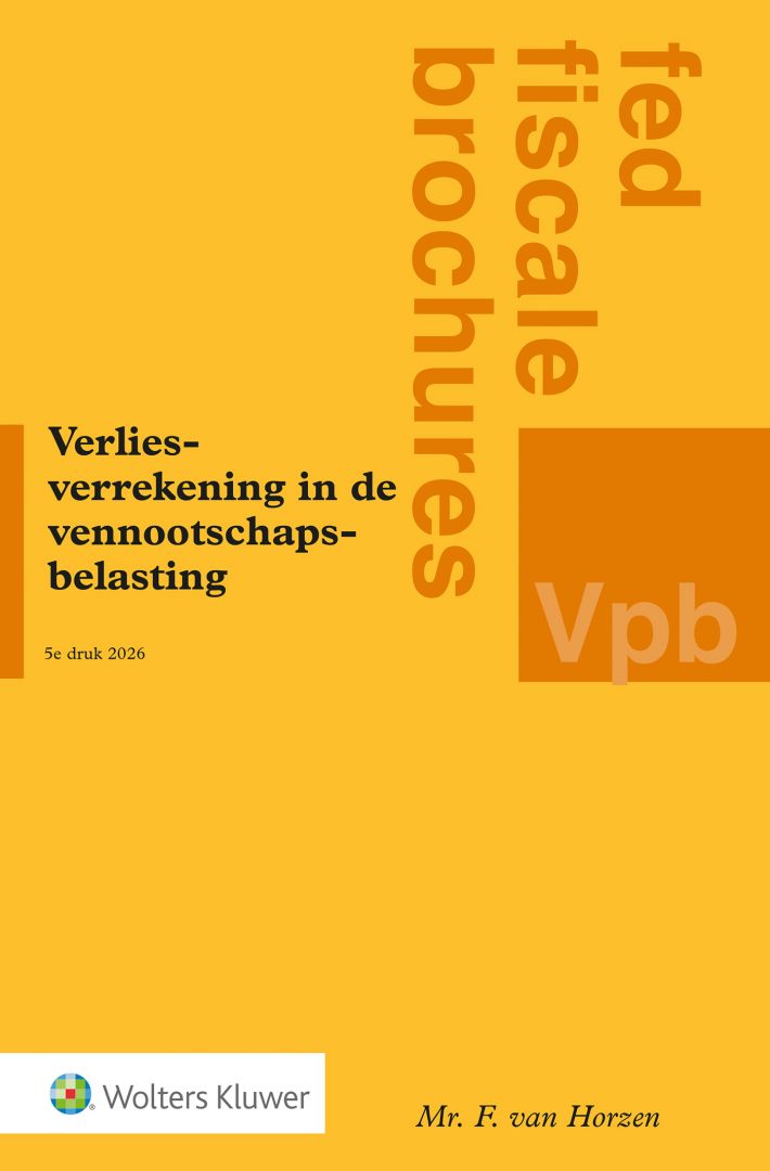 Verliesverrekening in de vennootschapsbelasting &bullet; Verliesverrekening in de vennootschapsbelasting