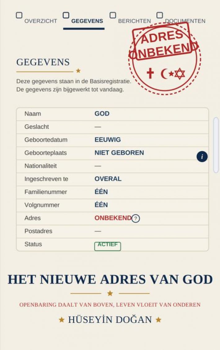 HET NIEUWE ADRES VAN GOD &bullet; HET NIEUWE ADRES VAN GOD