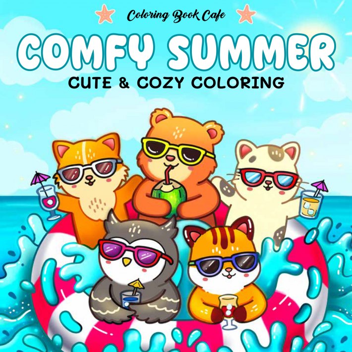 Comfy Summer (English) - Coloring Book Cafe