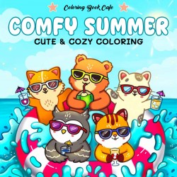 Comfy Summer (English) - Coloring Book Cafe