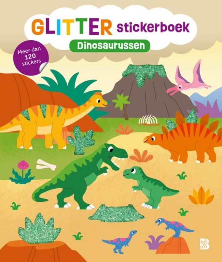 Glitterstickerboek: Dinosaurussen