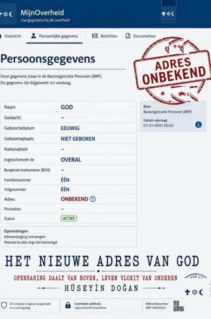 HET NIEUWE ADRES VAN GOD HET NIEUWE ADRES VAN GOD
