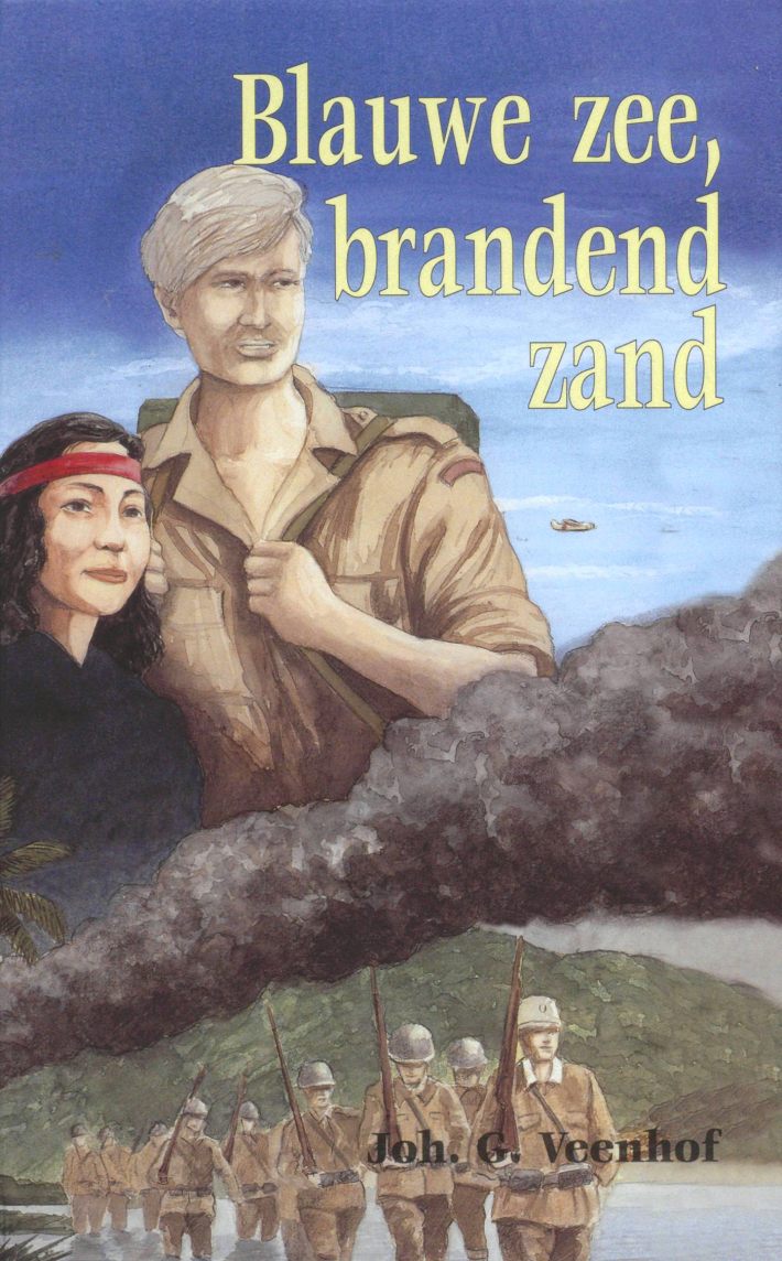 Blauwe zee, branden zand