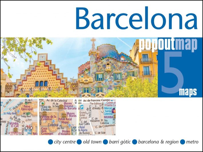 Barcelona PopOut Map Barcelona PopOut Map