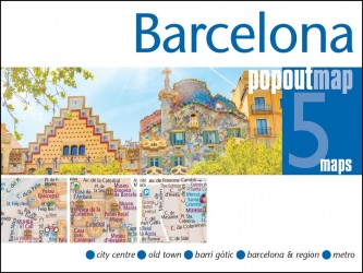 Barcelona PopOut Map Barcelona PopOut Map