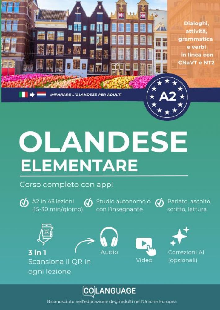 Imparare l'olandese A2 elementare: corso completo con app! (Nederlands voor Italianen)