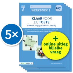 Klaar voor de toets - Werkboek 1 | Groep 7 + Online video-uitleg
