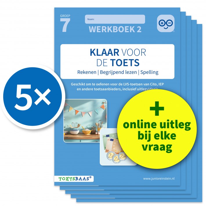 Klaar voor de toets - Werkboek 2 | Groep 7 + Online video-uitleg