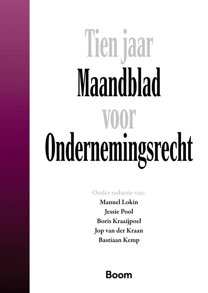 Tien jaar Maandblad voor Onderneminsgrecht