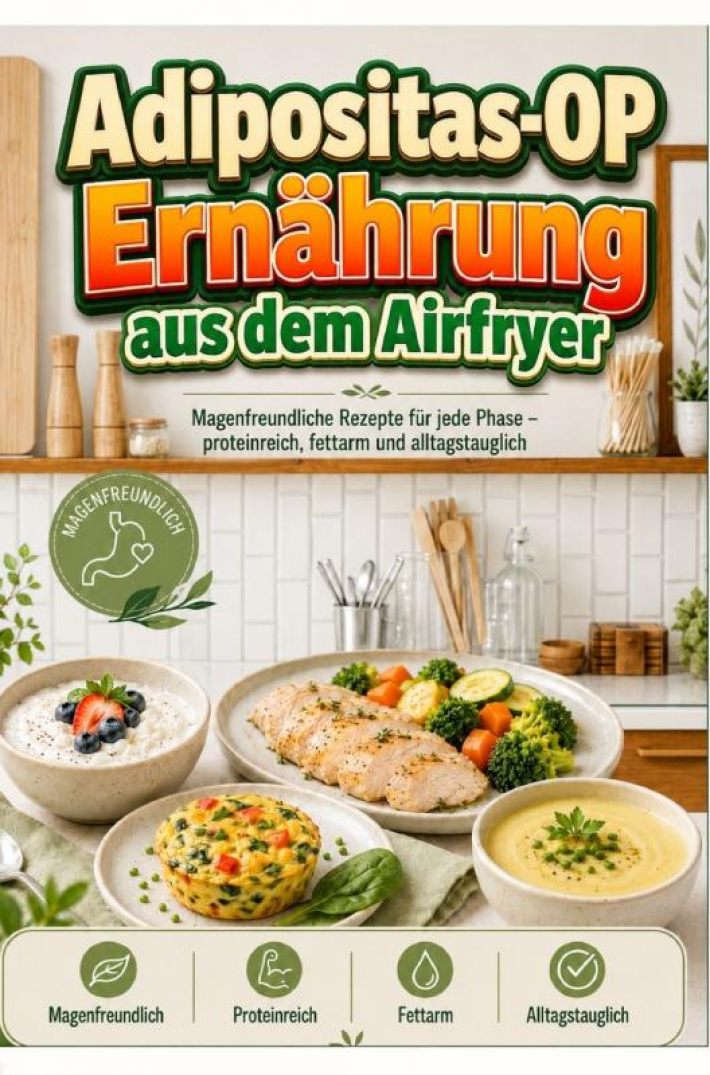 Adipositas-OP Ernährung aus dem Airfryer: Magenfreundliche Rezepte für jede Phase – proteinreich, fettarm und alltagstauglich