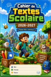 Cahier de Texte Minecraft 2026 2027 – École Primaire