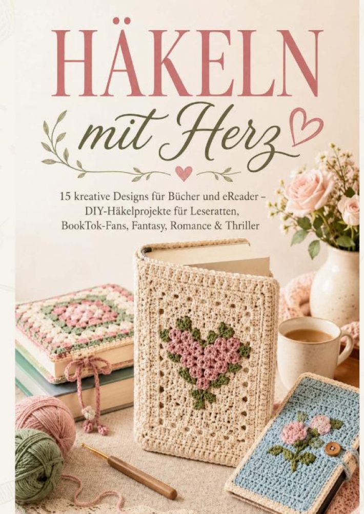 BUCHHÜLLEN HÄKELN mit Herz: 15 kreative Designs für Bücher und eReader – DIY-Häkelprojekte für Leseratten, BookTok-Fans, Fantasy, Romance & Thriller BUCHHÜLLEN HÄKELN mit Herz: 15 kreative Designs für Bücher und eReader – DIY-Häkelprojekte für Leseratten, BookTok-Fans, Fantasy, Romance & Thriller