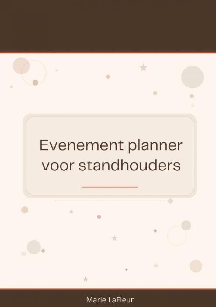 Evenementplanner voor standhouders Evenementplanner voor standhouders