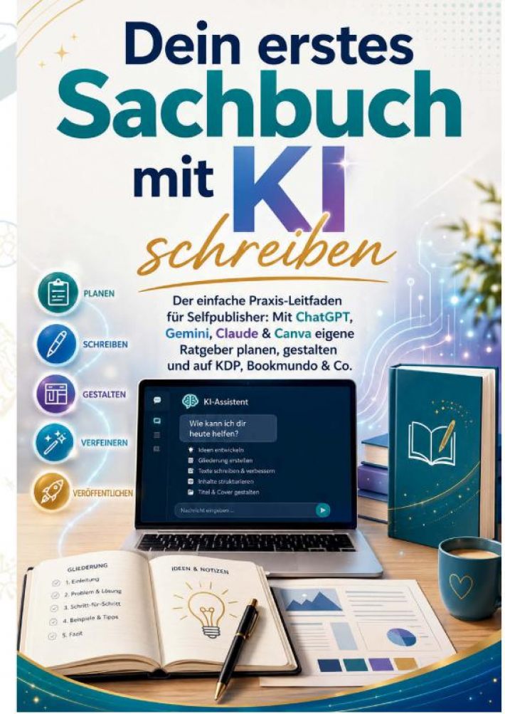 Dein erstes Sachbuch mit KI schreiben: Der einfache Praxis-Leitfaden für Selfpublisher