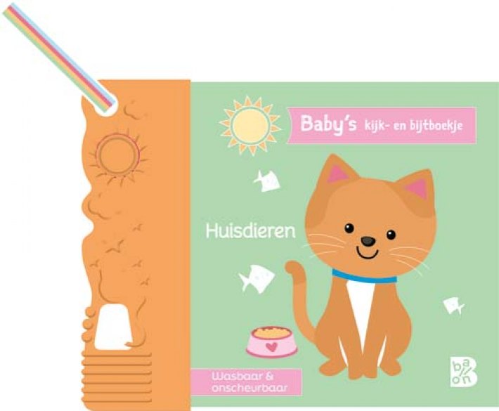 Baby's kijk- en bijtboekje: Huisdieren