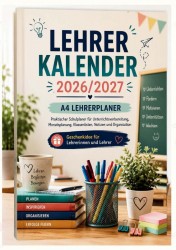 Lehrerkalender 2026/2027 – A4 Lehrerplaner: Praktischer Schulplaner für Unterrichtsvorbereitung, Monatsplanung, Klassenlisten, Anwesenheitslisten