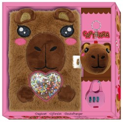 Dagboek met slot pluche - Capybara