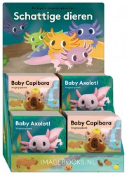 Display Vingerpopboekjes Schattige dieren 2 x 8 ex.