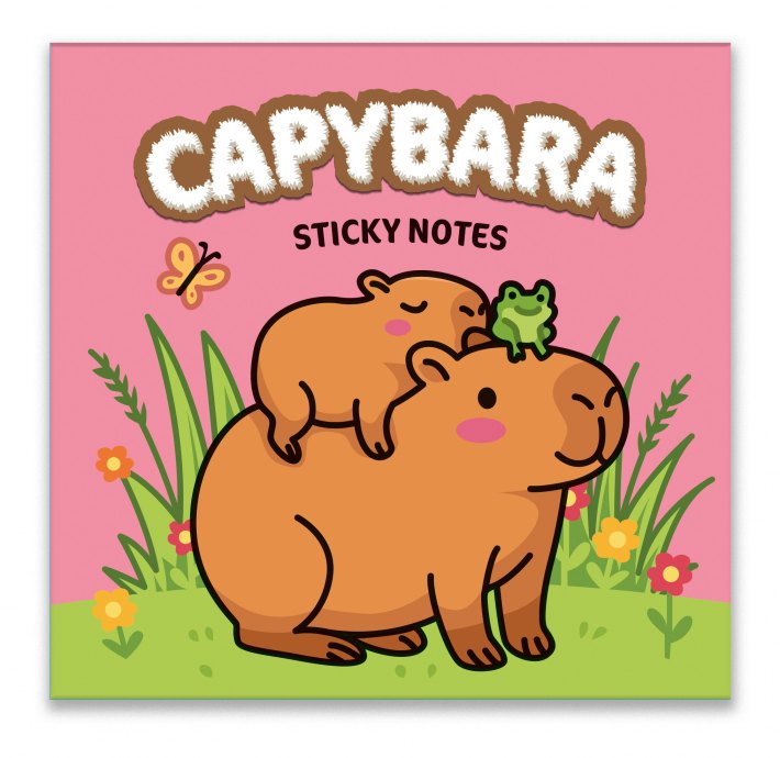 Capybara boekje met Sticky notes