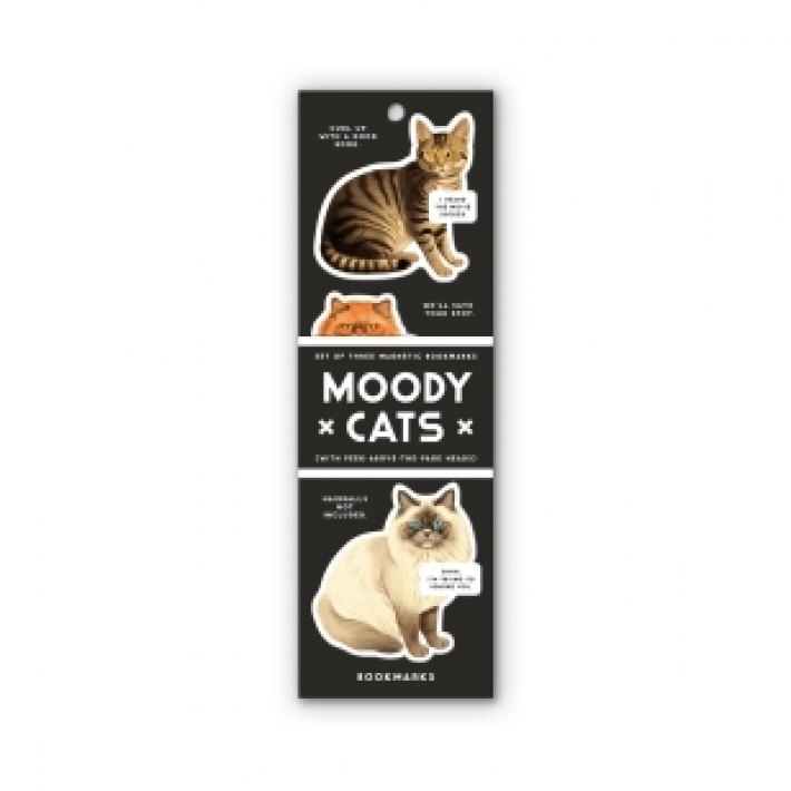 Moody Cats Magnetic Bookmark Set Moody Cats Magnetic Bookmark Set