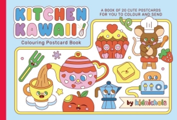 Kitchen Kawaii Colouring Postcard Book Kitchen Kawaii Colouring Postcard Book