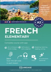 Learn French A2 elementary: complete course with app (Learn French for adults)